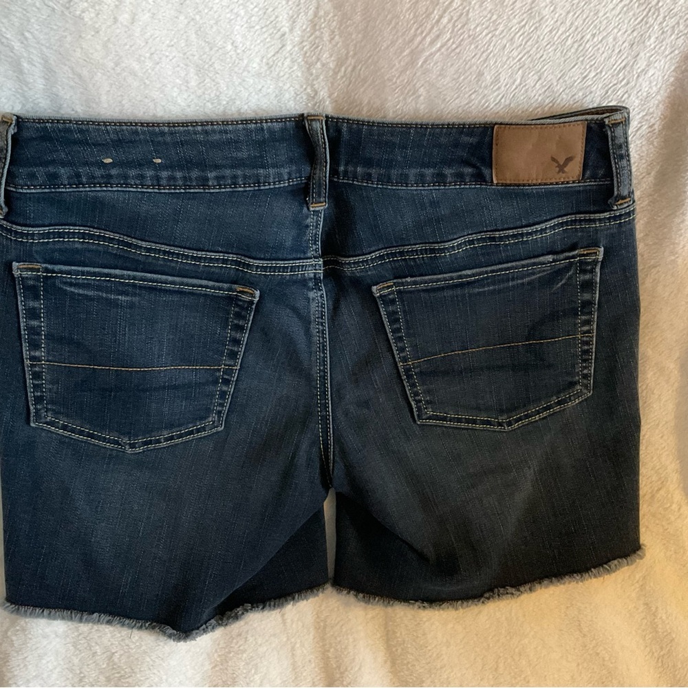 AEO Boy MIDI Blue Jean Shorts Sz 0 - Picture 2 of 3